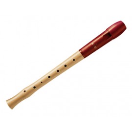 Moeck blokfluit Flauto 1 Plus - Duitse vingerzetting (rood)