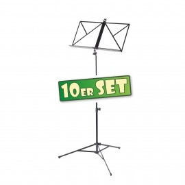 10-set Classic Cantabile notenstandaard Light, zwart