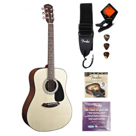 Fender CD-60 (Natural Sonokeling) + originele Fender toebehoren