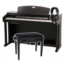 Classic Cantabile DP-99 digitale pianoset, donker rozenhout, inclusief bankje en hoofdtelefoon 