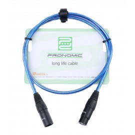 Pronomic Stage Microfoonkabel XLR (1m.) metallic blauw