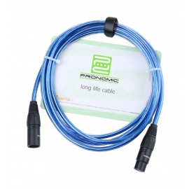 Pronomic Stage Microfoonkabel XLR (2,5m.) metallic blauw