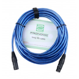 Pronomic Stage Microfoonkabel XLR (10m.) metallic blauw