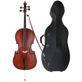 Classic Cantabile Student Comfort Cello-Set incl. strijkstok en cellokoffer met wieltjes, 3/4
