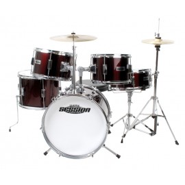 XDrum Session Junior Pro Drumset Kinderdrumstel (Donker Rood)