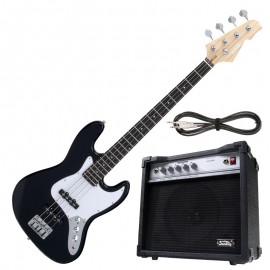 Rocktile Fatboy II E-Basset, zwart, incl. Soundking Basversterker en kabel