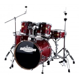 Xdrum Session Stage II Drumset, Transculent Red