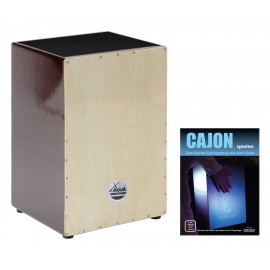XDrum Cajon Nature Series Brown Wood incl. lesboek + Download linken om liedjes mee te spelen