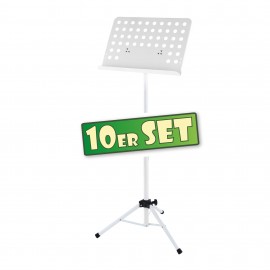 10-set Classic Cantabile orkestlessenaar met geperforeerd stalen blad heavy wit 