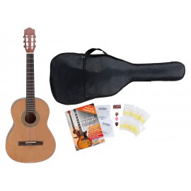 Calida Loretta Klassieke gitaar 7/8 naturel, starterset