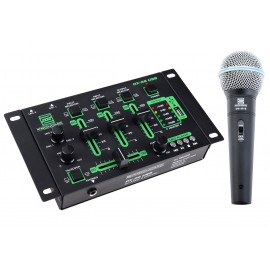 Pronomic DX-26 USB DJ-Mixer set, incl. microfoon + 5m kabel