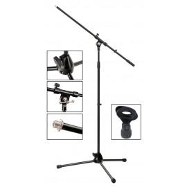 Pronomic MS-15 microfoonstatief zwart met microfoonklem