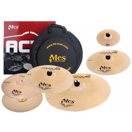 MES Drums Series Bekken Masterset, incl. (14" HH / 14" + 16" Crash / 20" Ride / 10" Splash)