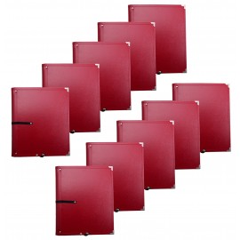 Classic Cantabile B16RD muziekmap Deluxe rood 10x set