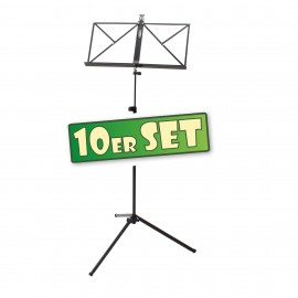 10x Set Classic Cantabile 100 muziekstandaard, zwart