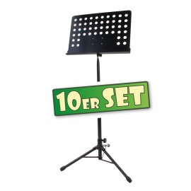 10-set Classic Cantabile orkestlessenaar met geperforeerd stalen blad heavy zwart 