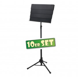 10-set Classic Cantabile SM-100 telescoop orkestlessenaar zwart