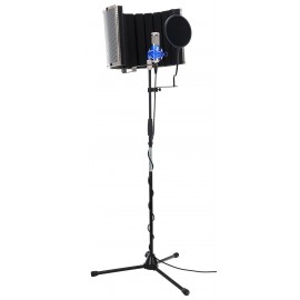 Pronomic CM-100B groot membraan microfoon complete set: statief, popbeschermer, micscreen, kabel