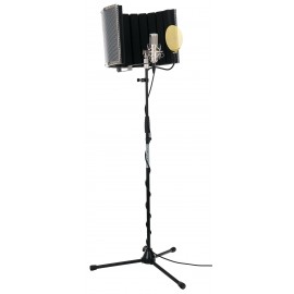 Pronomic CM-100S groot membraan microfoon complete set: statief, goudpopbeschermer, micscreen, kabel