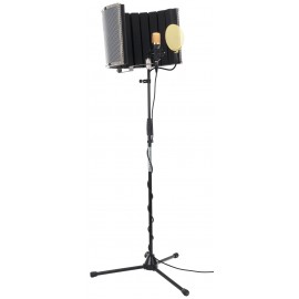 Pronomic CM-22 groot membraan microfoon complete set: statief, goudpopbeschermer, micscreen, kabel