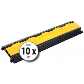 10x set Pronomic beschermer 2-100 kabelbruggen 2-kamer