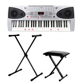 McGrey LK-5430 lichttoetsen keyboard SET inb. stand + bank