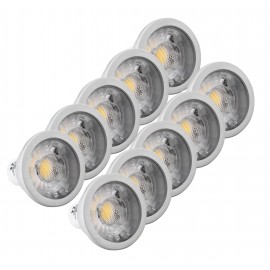 10x SET Showlite LED spot COB GU10W07K30D 7 Watt, 550 Lumen, sokkel GU10, 3000 Kelvin, dimbaar