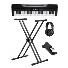 Classic Cantabile SP-150 BK podiumpiano zwart SET inb. meubel, koptelefoon en pedaal