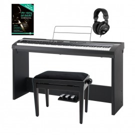 Classic Cantabile SP-150 BK podiumpiano zwart Deluxe SET inb. meubel, bank, koptelefoon