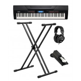 Classic Cantabile SP-250 BK podiumpiano zwart SET inb. meubel, koptelefoon en pedaal
